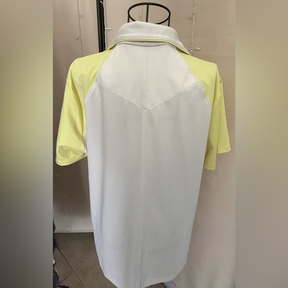 ANNIKA From Cutter & Buck White, Yellow, & Black Women’s Gold Shirt, XL. - Picture 2 of 4